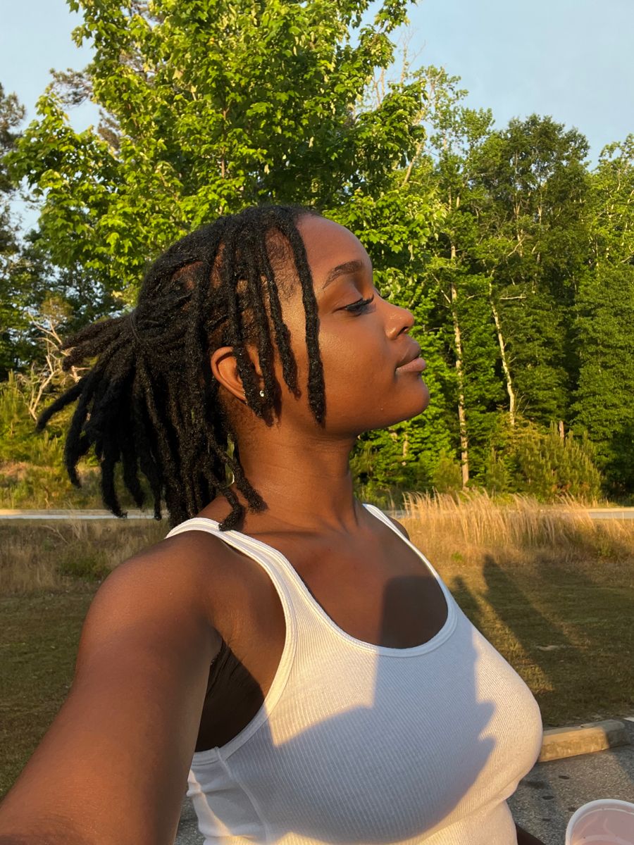 Loc Ponytail with a Wrap