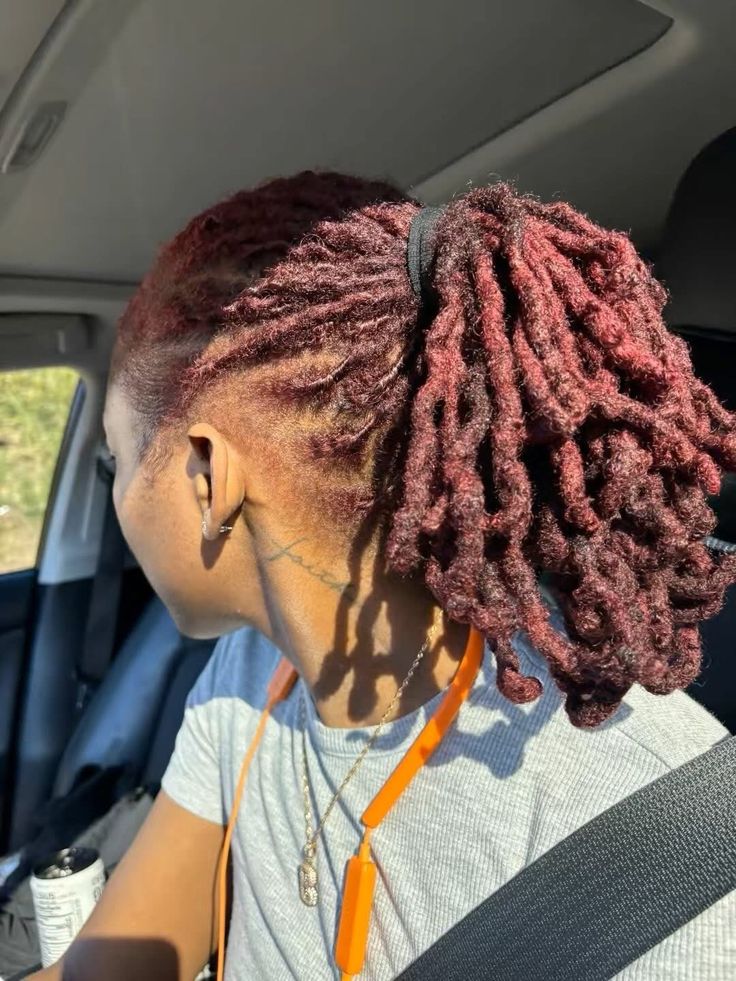 burgundy locs
