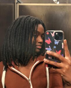 girl on locs 