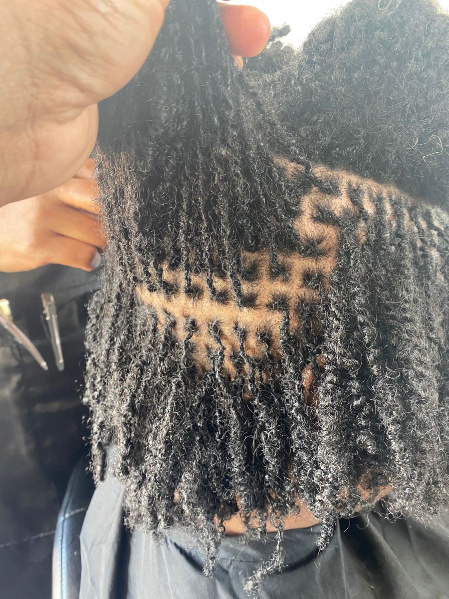 girl on micro locs
