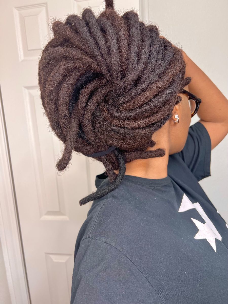 High Loc Bun