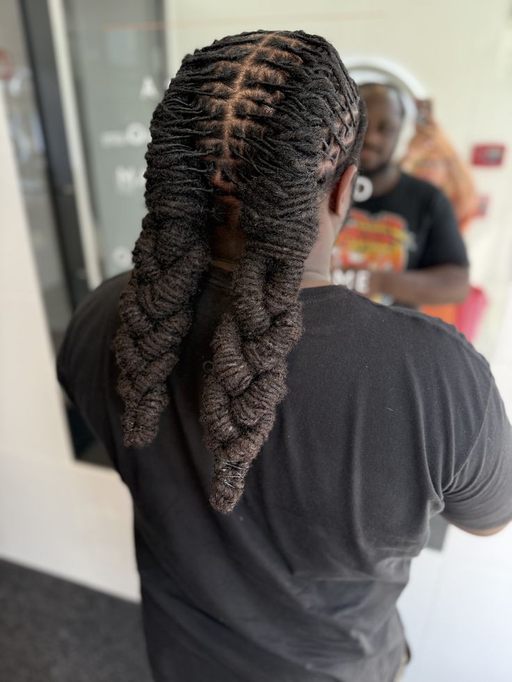 Locs Braided Into a Fishtail