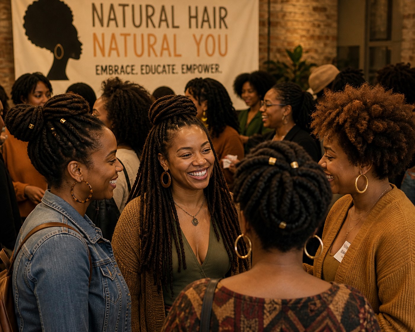 Black community happily interacting with themselves