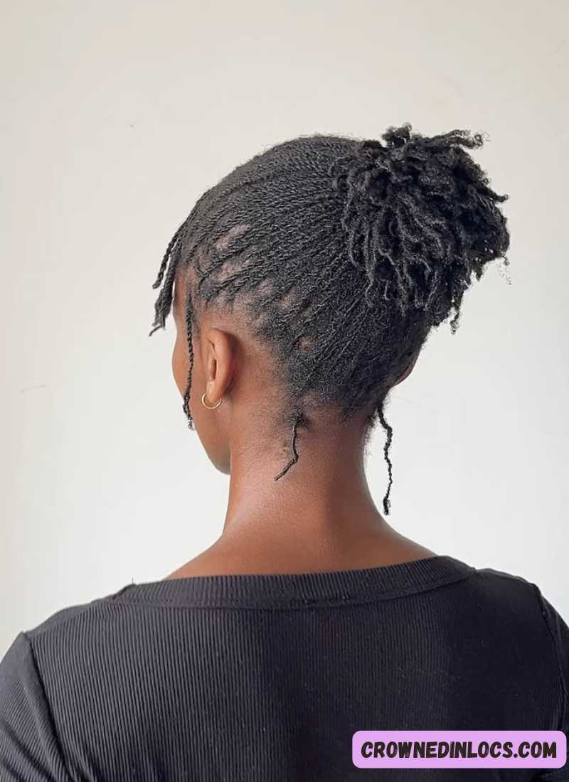 A girl facing backwards