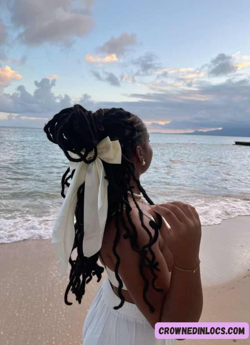 A girl outside the beach