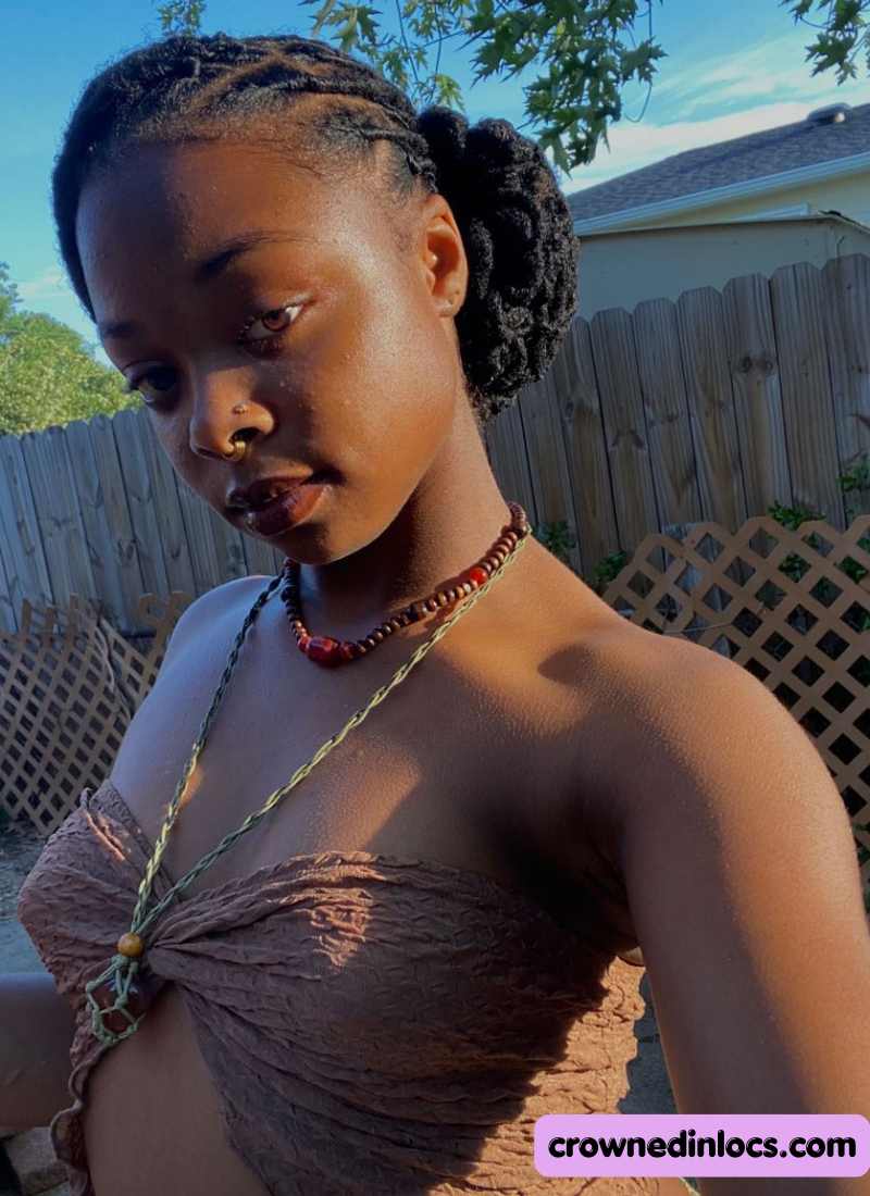 A fine girl looking at the camera