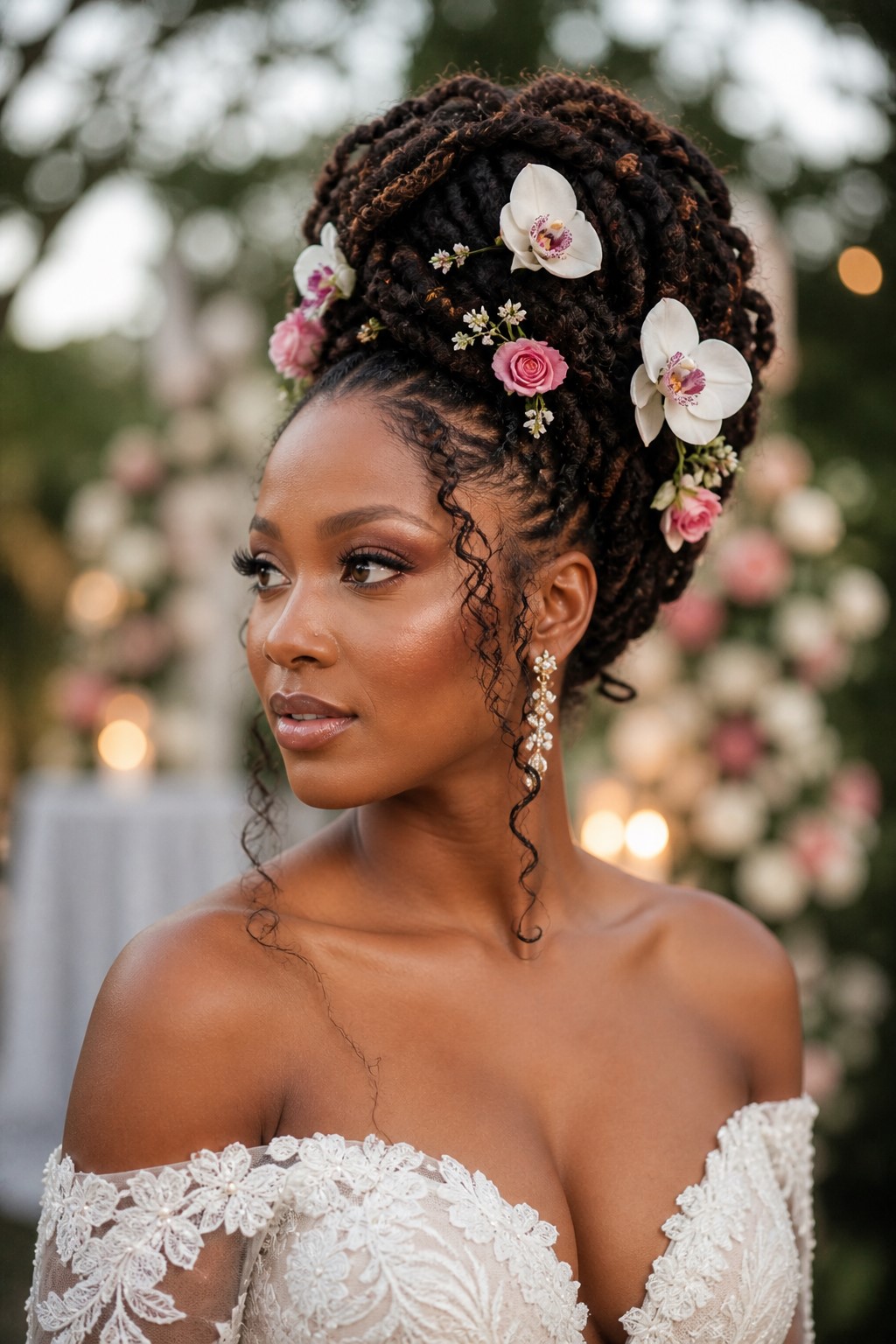 Bridal goddess braids