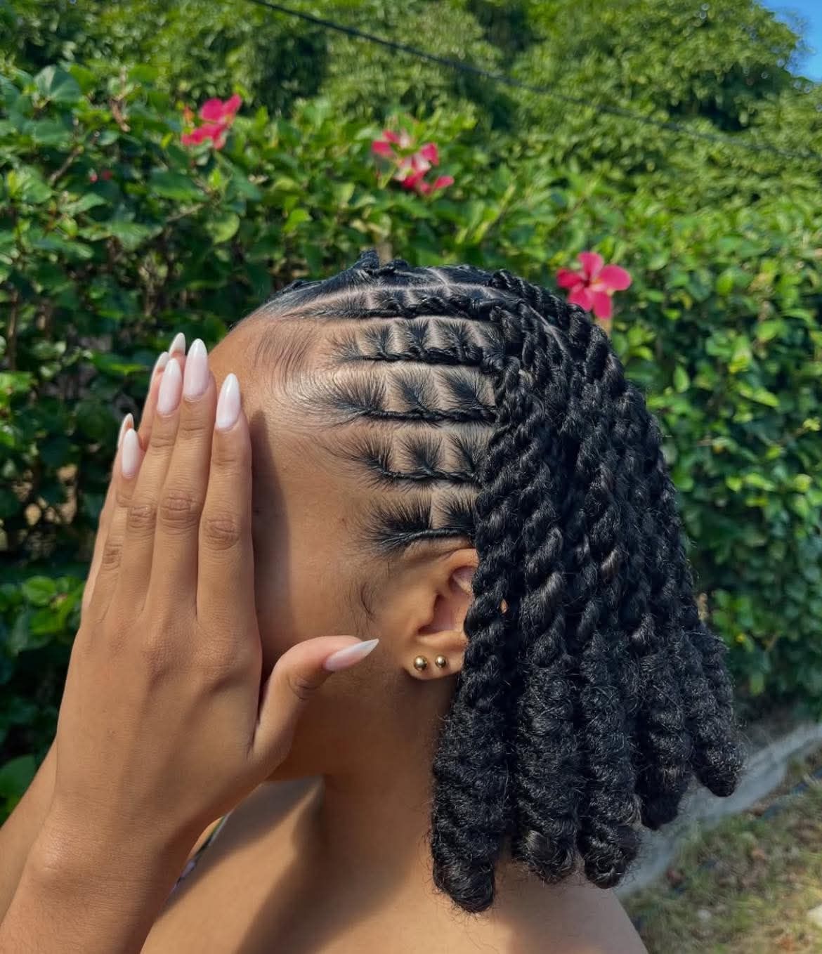 A girl that used her hand to close her eyes
