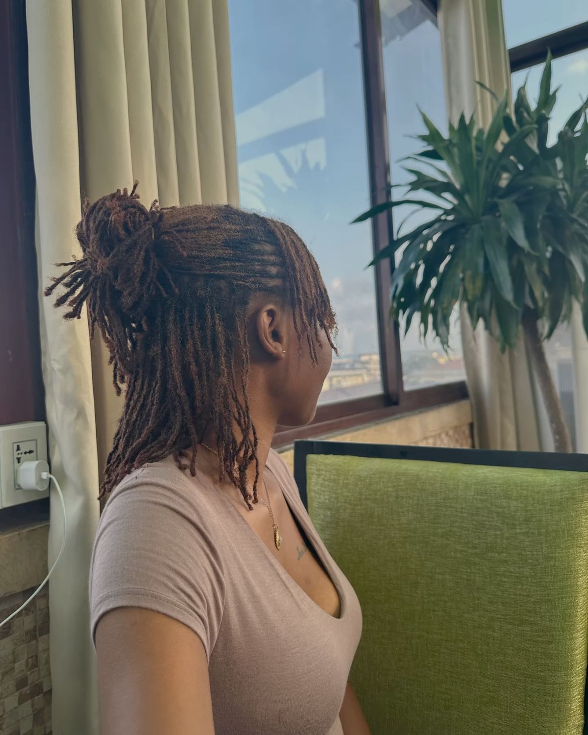 half up half down locs