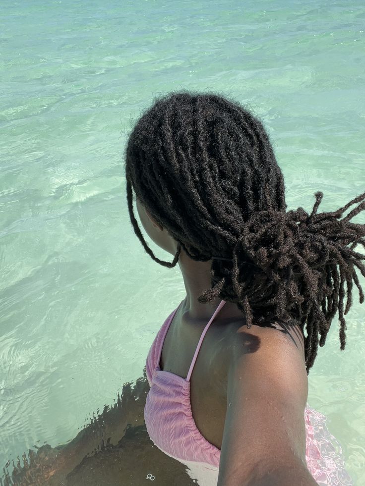 A girl in the pool