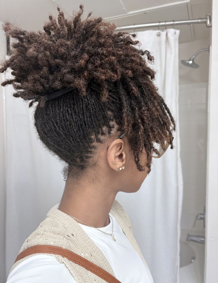 High Puff with Starter Locs